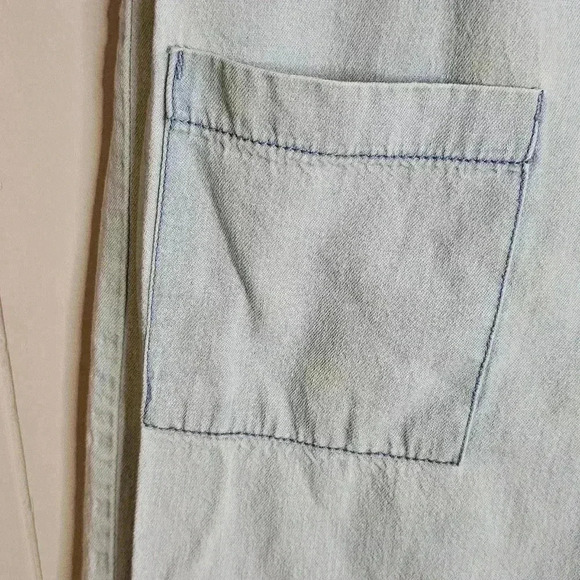 Zara Girls Collection Denim Jumpsuit Romper Pockets Size 11/12 - Picture 3 of 7